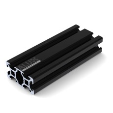 Aluminium slot profile 2040 V-slot black
