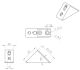 3060 45 Aluminium Bracket Technical Drawing with Dimensions for 3060 Profiles