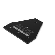 Connection plate Alux Profile T 135x135 black Aluminium slot profile