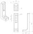 Technical drawing of the Floor Bracket 160 showing 160 mm height 60 mm base length Ø 8.2 mm fixing holes and slot details for M8 hardware.