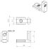 Inner Bracket Technical Drawing Dimensions M8x1.25 Thread