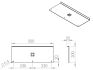 Keyboard Holder Plate 2mm Steel Technical Drawing with Dimensions