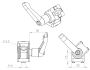 Technical Drawing of Pivot Joint 20 with Locking Lever 20-Series Slot 56 Profiles B-Type BOSCH and V-Slot Compatible