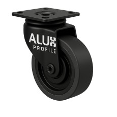 Swivel castor wheel 75 mm black plate Swivel castor wheel 75 mm black plate