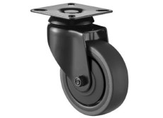 Swivel castor wheel 75mm black plate