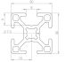 Technical drawing Aluminium Slot Profile 3030 30x30mm 8mm T-Slot dimensions