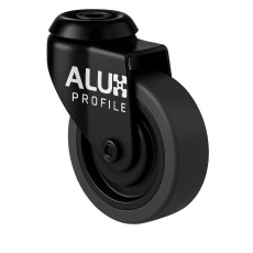 swivel castor 100 mm black aluminium profile